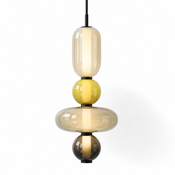 Suspension Luminaire Verre Design 50cm - Ampoule Incluse | CELYA