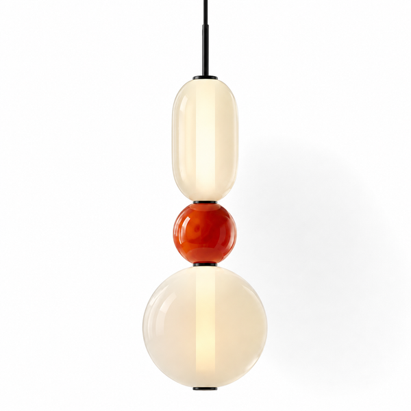 Suspension Luminaire Verre Design 39cm - Ampoule Incluse | GIULIA