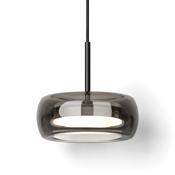 Suspension Luminaire Verre Design 20cm - Ampoule Incluse | RANYA