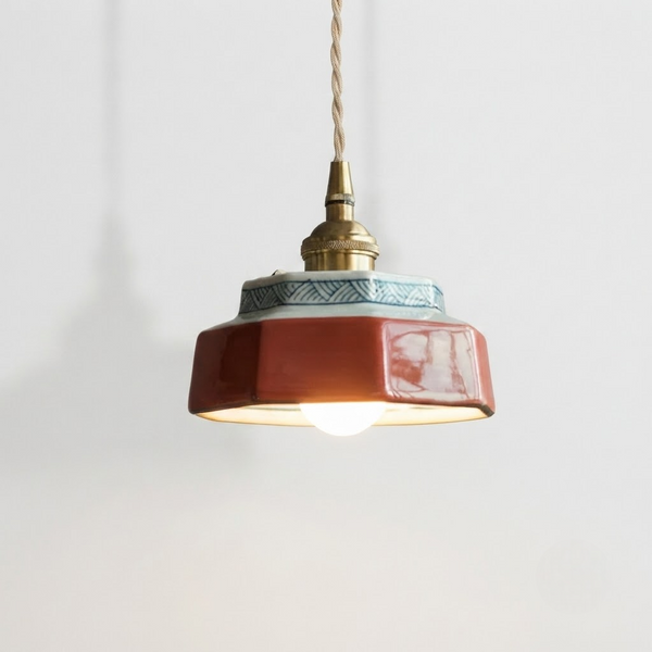 Suspension Luminaire Design Céramique 14cm - Ampoule Incluse | NERA