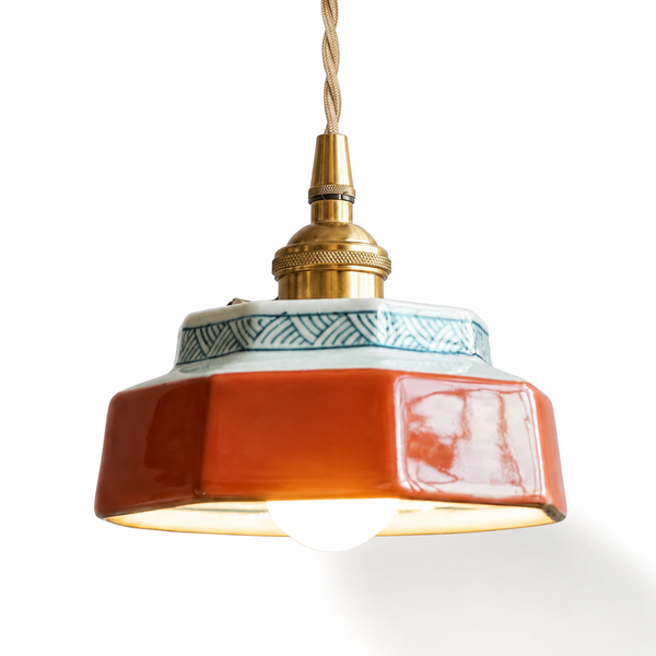 Suspension Luminaire Design Céramique 14cm - Ampoule Incluse | NERA